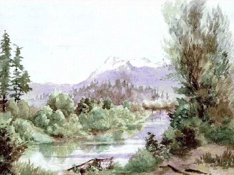 1864-Josephine Crease - Paesaggio